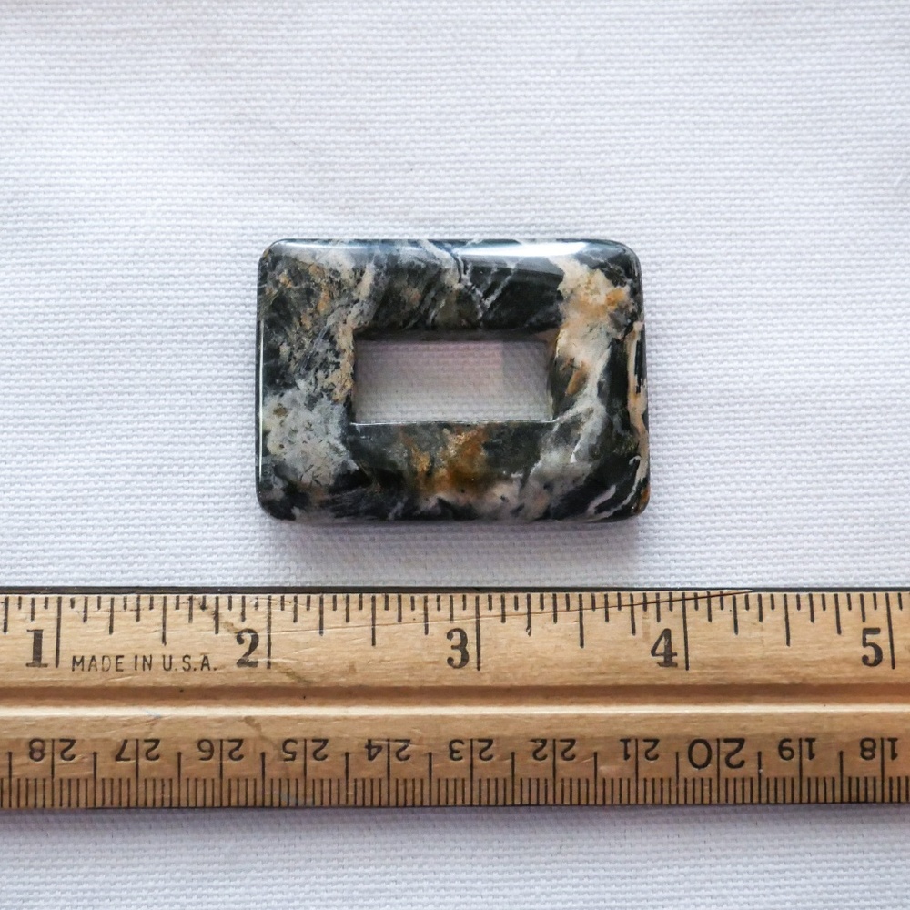 New - Handmade Jasper buckle. 1.75" x 1.5"